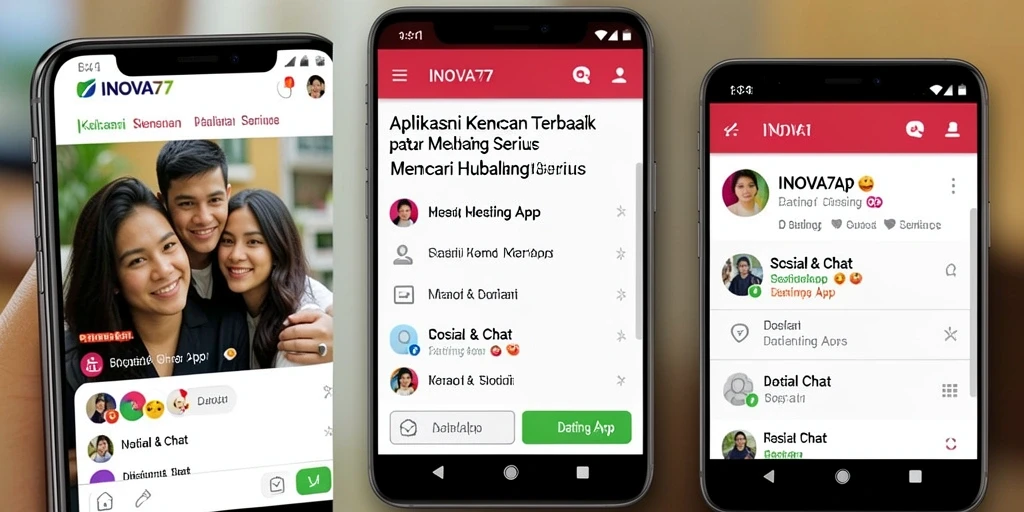 Tampilan antarmuka pengguna INOVA77 yang modern dan menarik.