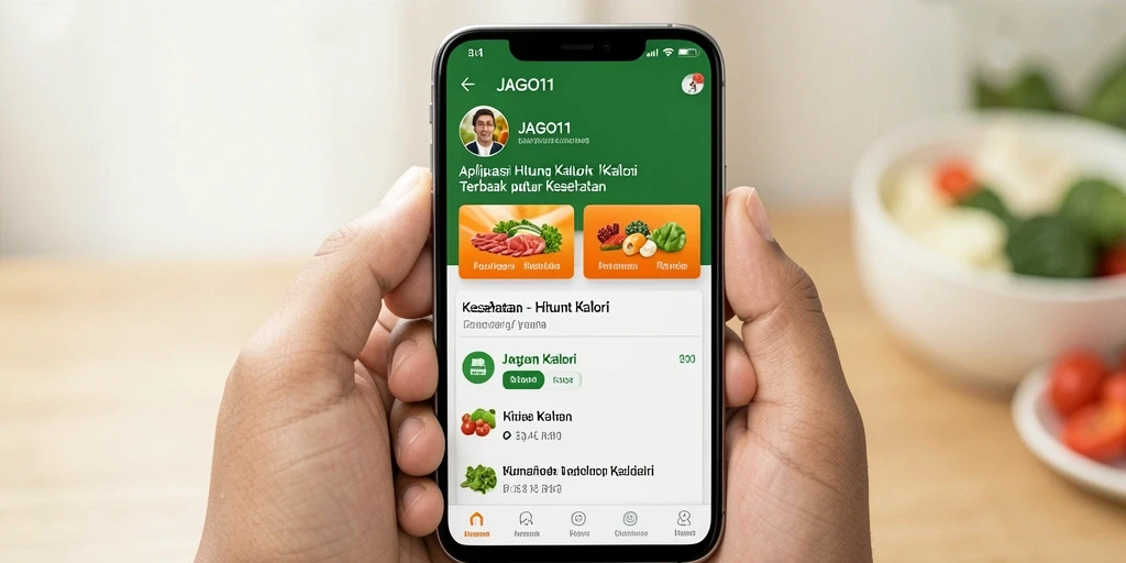 Antarmuka JAGO11 yang user-friendly untuk menghitung kalori.