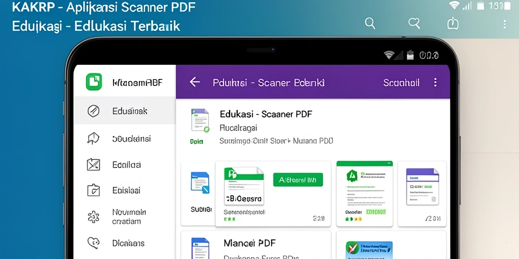 Tampilan antarmuka aplikasi KAKRP untuk fungsi Scanner PDF.