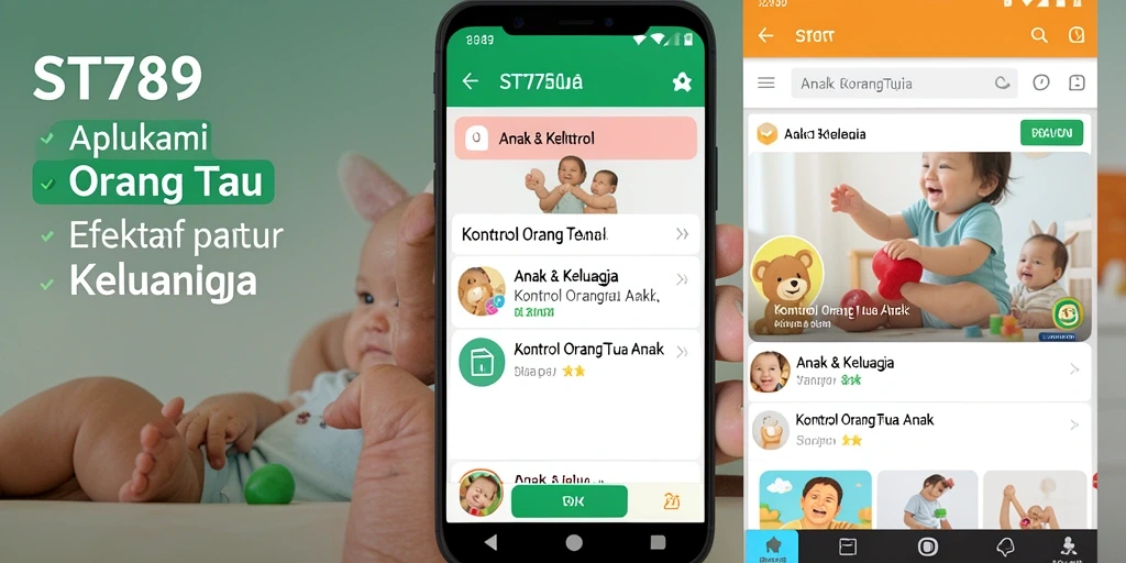 Tampilan antarmuka ST789 yang ramah pengguna untuk kontrol orang tua.